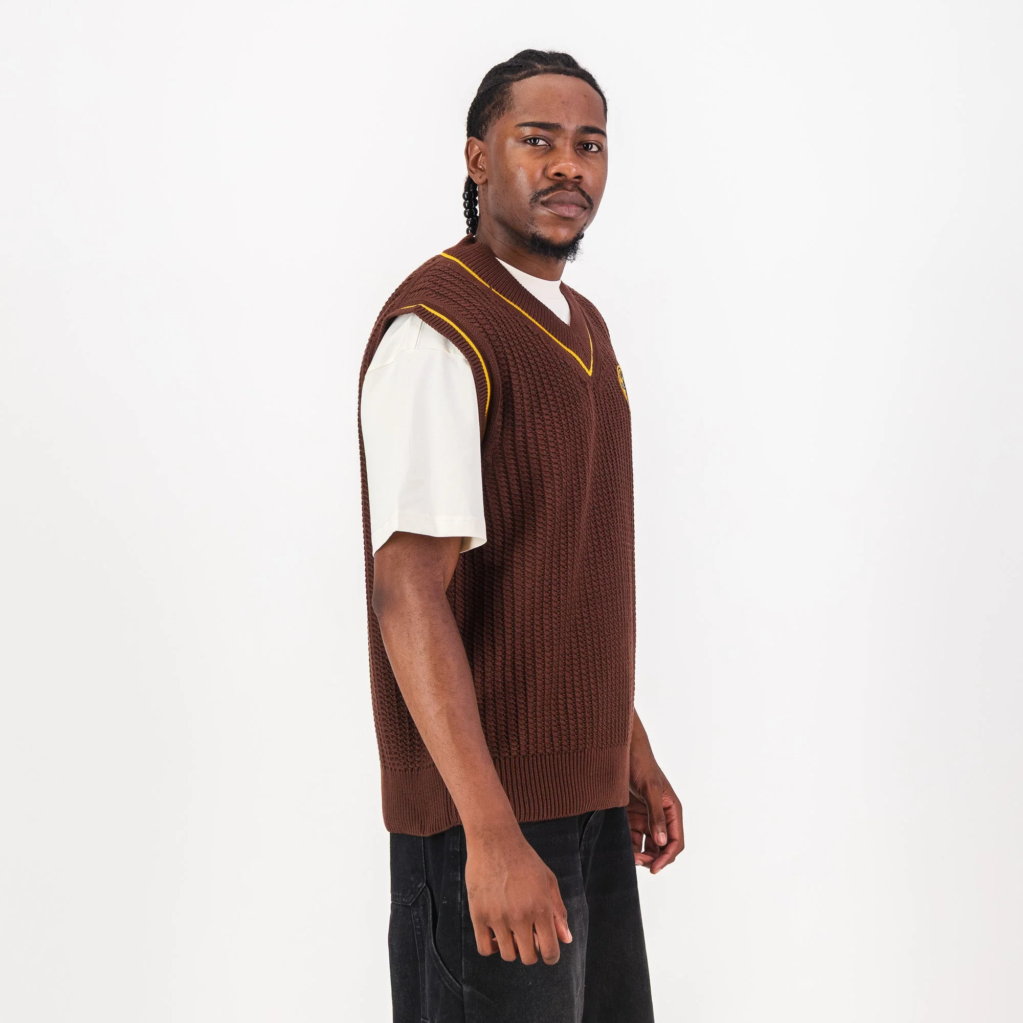 Kaizer Chiefs Heritage Crochet Vest-Chocolate - Image 5