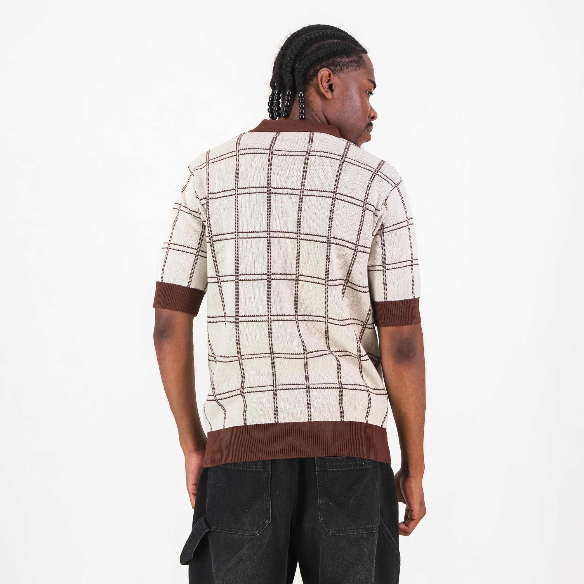 Kaizer Chiefs SS Check Knitted Jersey-Ivory - Image 7