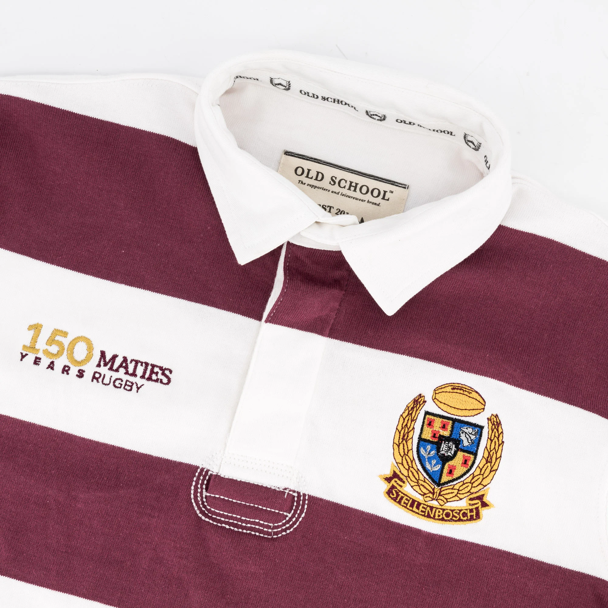 Schools Maties YD 8X8 Striped Crop-Maroon - Image 6