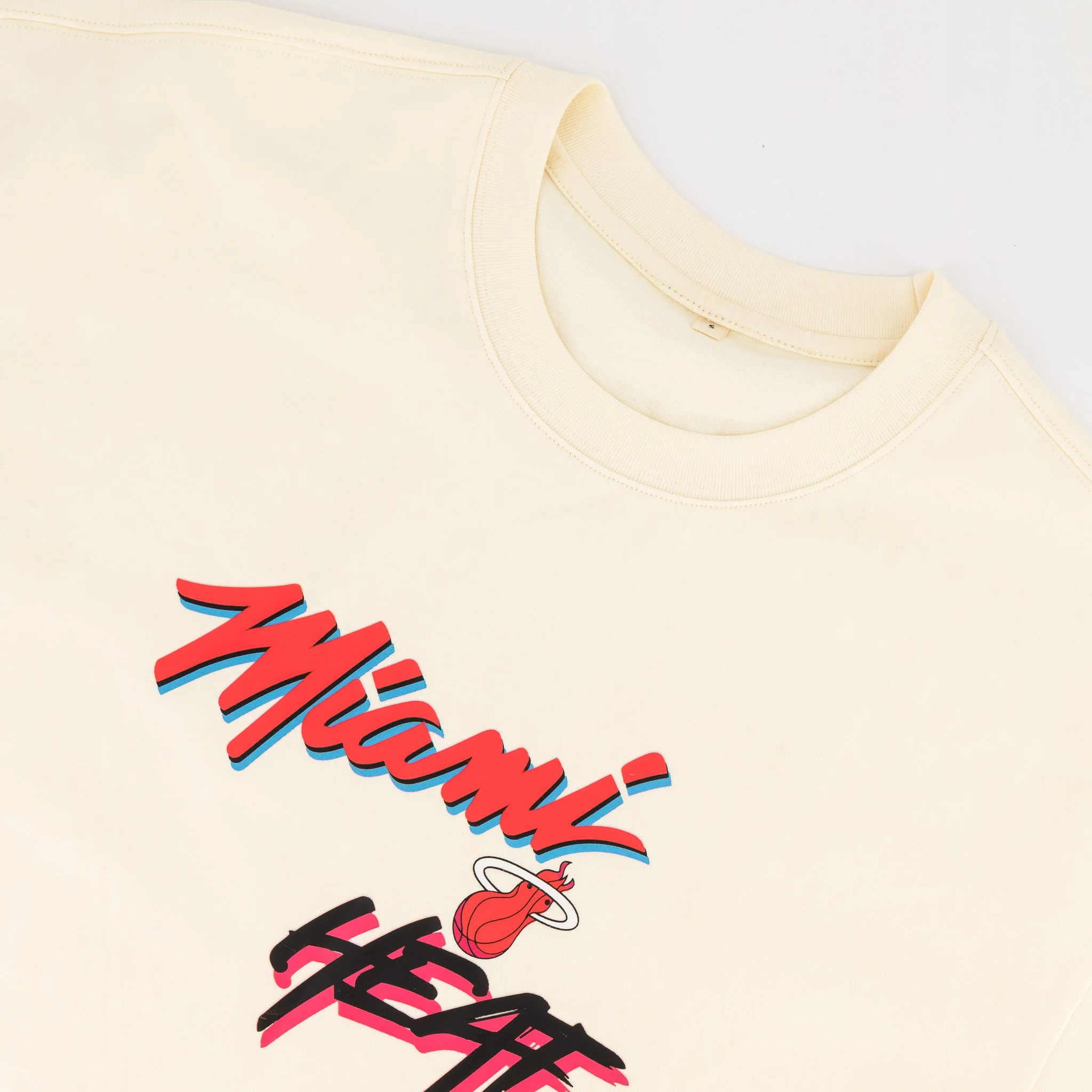 NBA Miami Heat Boxy Tee - Ivory - Image 6