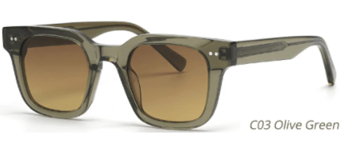 Old School Leisure Field Acetate Sunglasses – Olive - Image 5