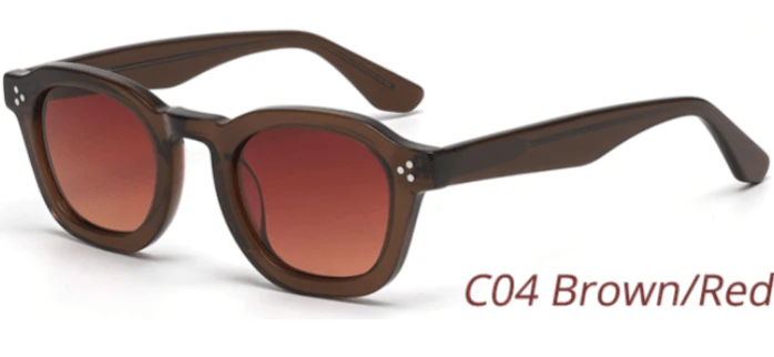 Old School Leisure Heritage Acetate Sunglasses – Tobacco Brown - Image 4