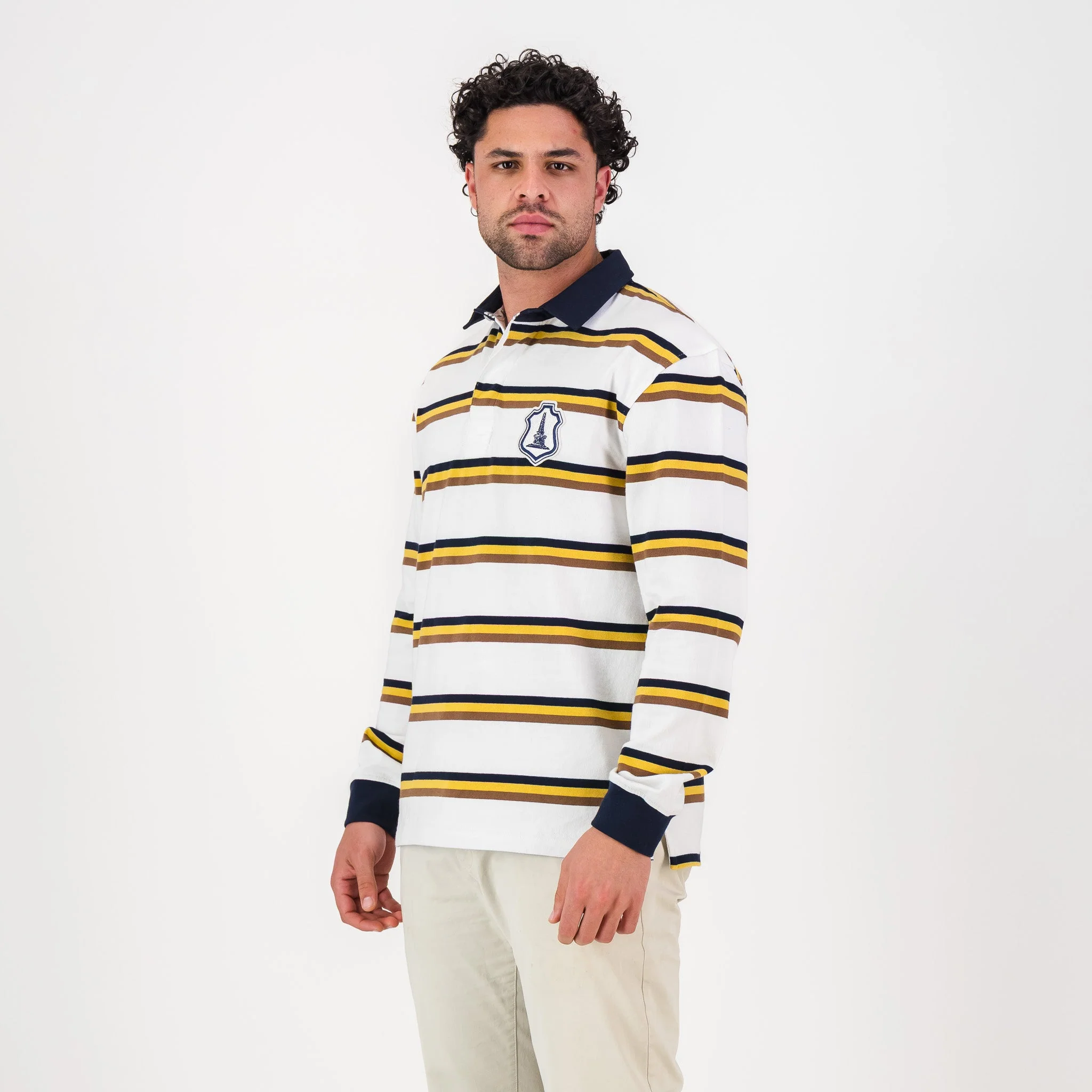 Schools Monument YD LS Rugby Jersey-White - Image 4