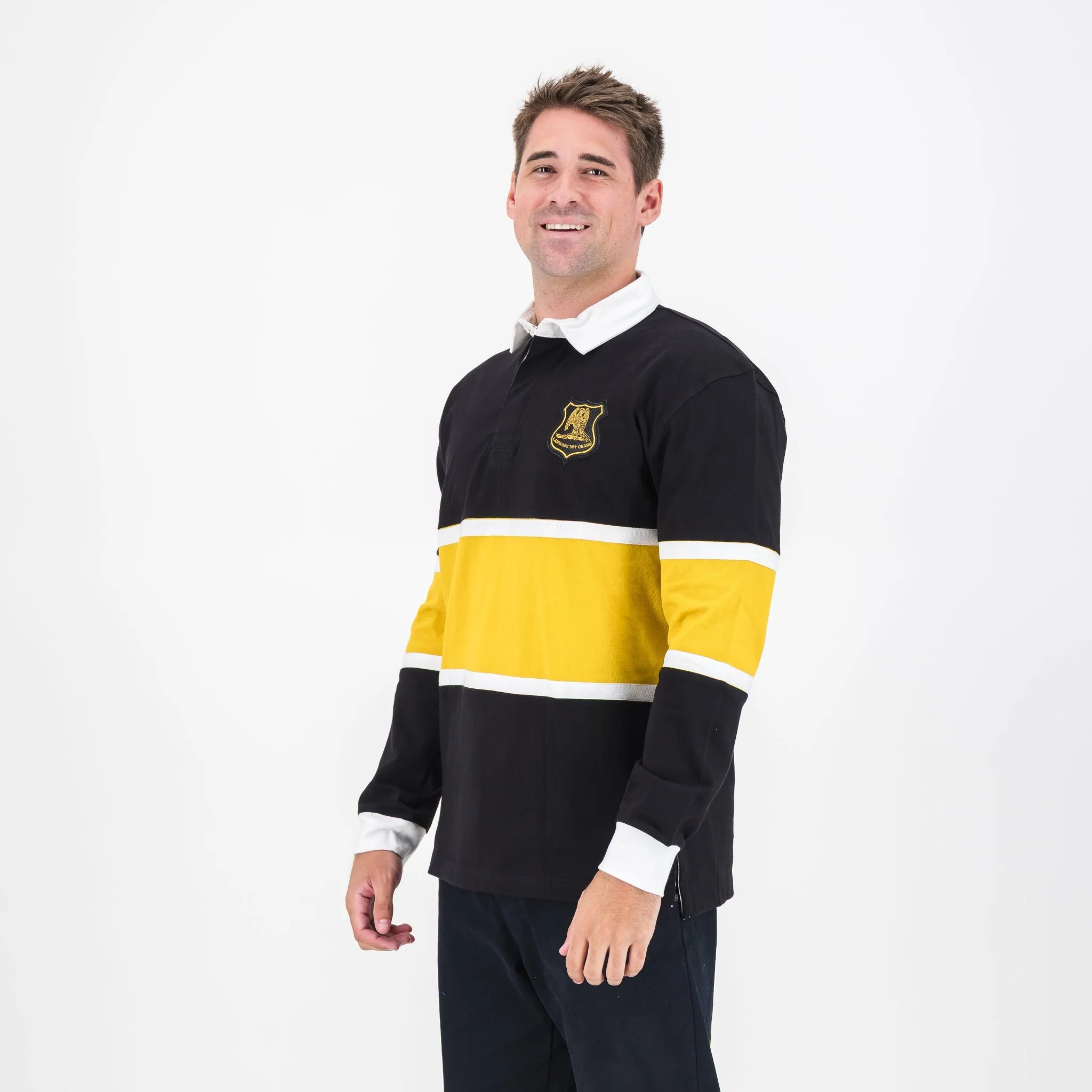 Schools St Johns DSG Cut & Sew LS Rugby Jersey-Black - Image 5