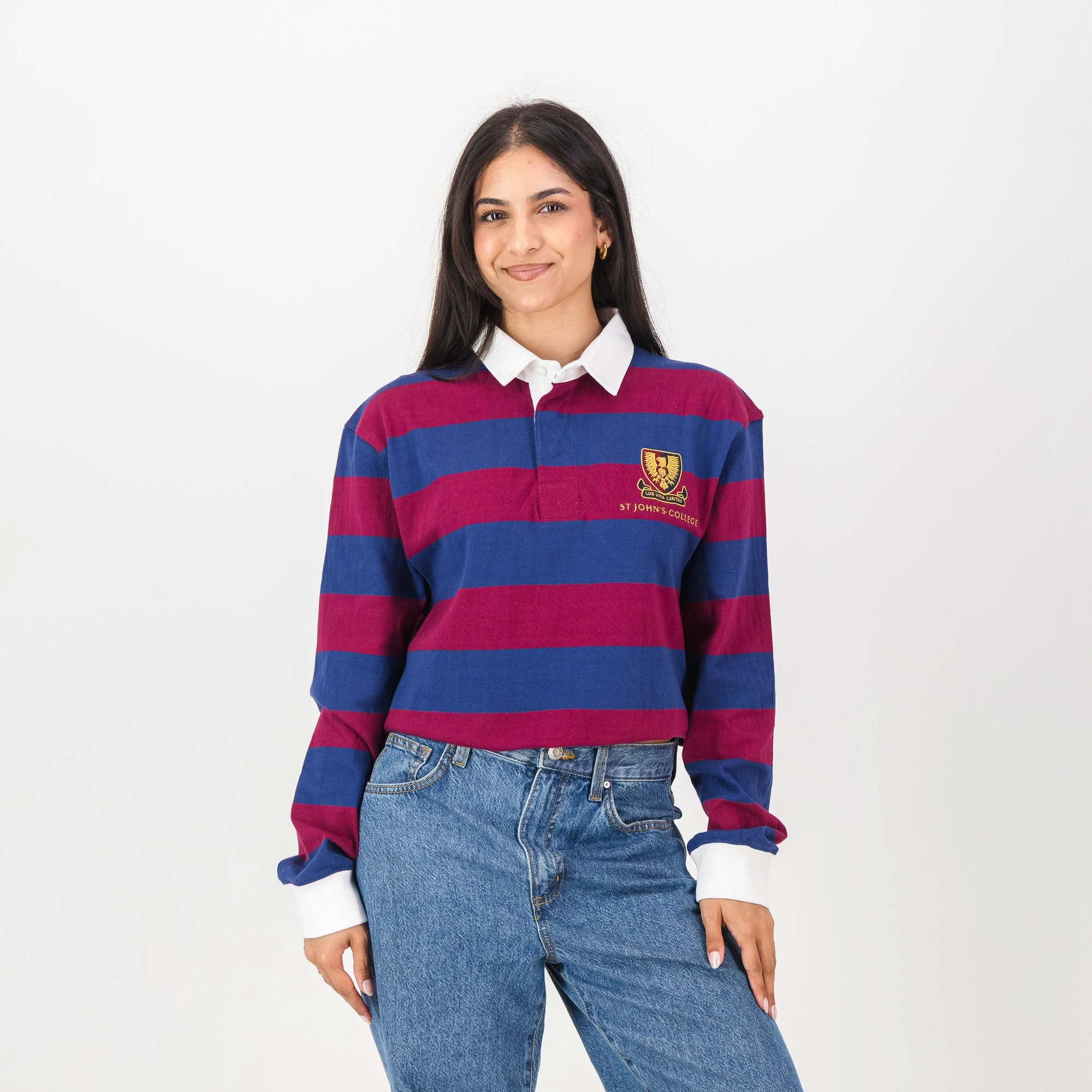 Schools St Johns LS Rugby Jersey-Navy Peony - Image 2