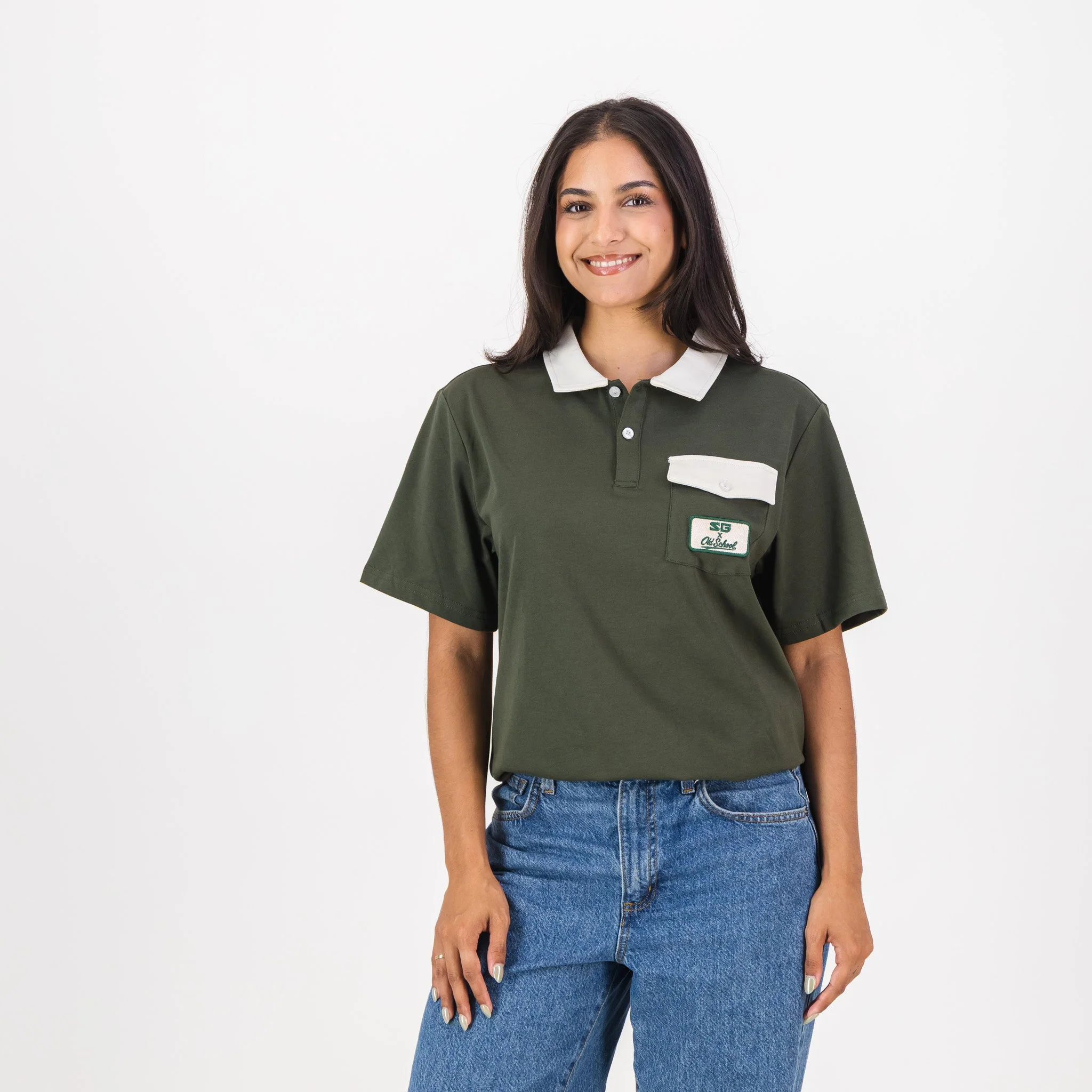 Southern Guards Retro Short Sleeve Golf Polo Pocket Patch Green - Image 8