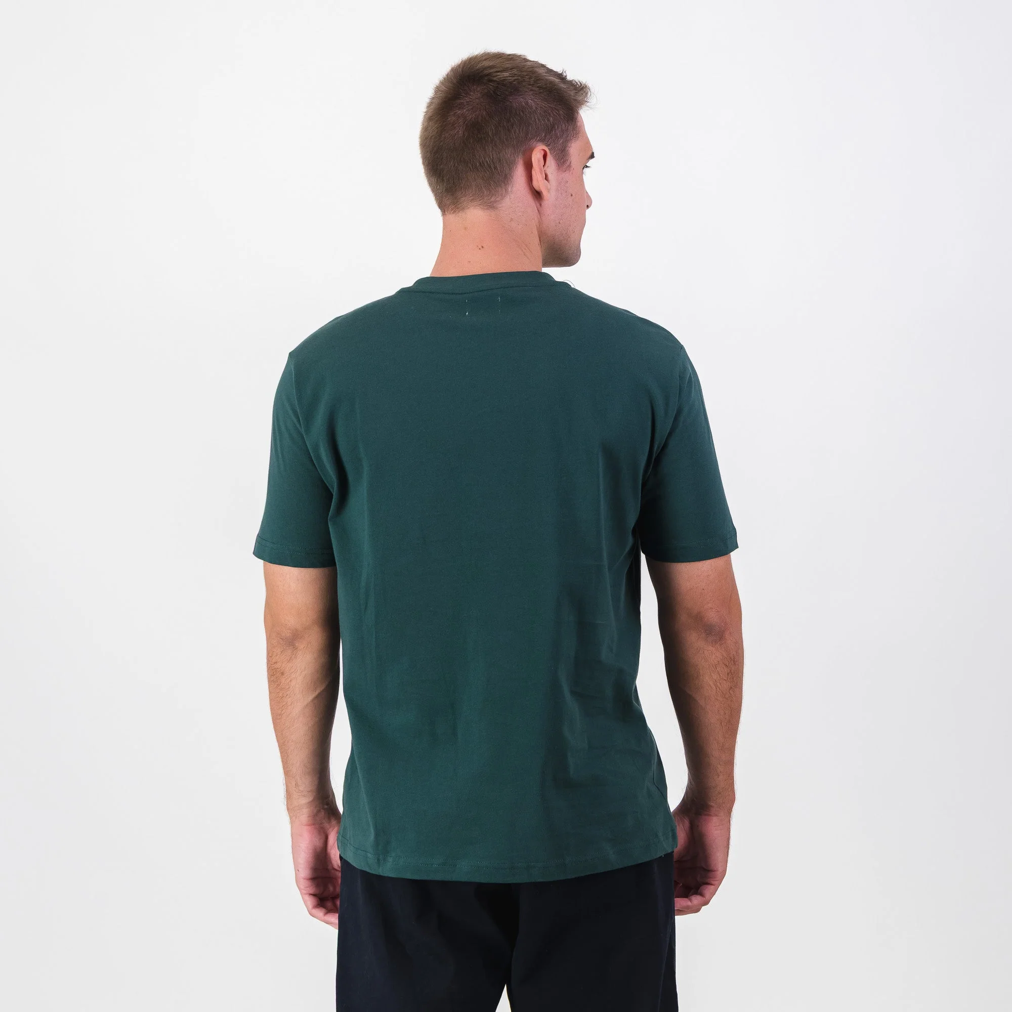 Southern Guards Stacked Logo Regular Crew T-Shirt Plain Green - Image 4