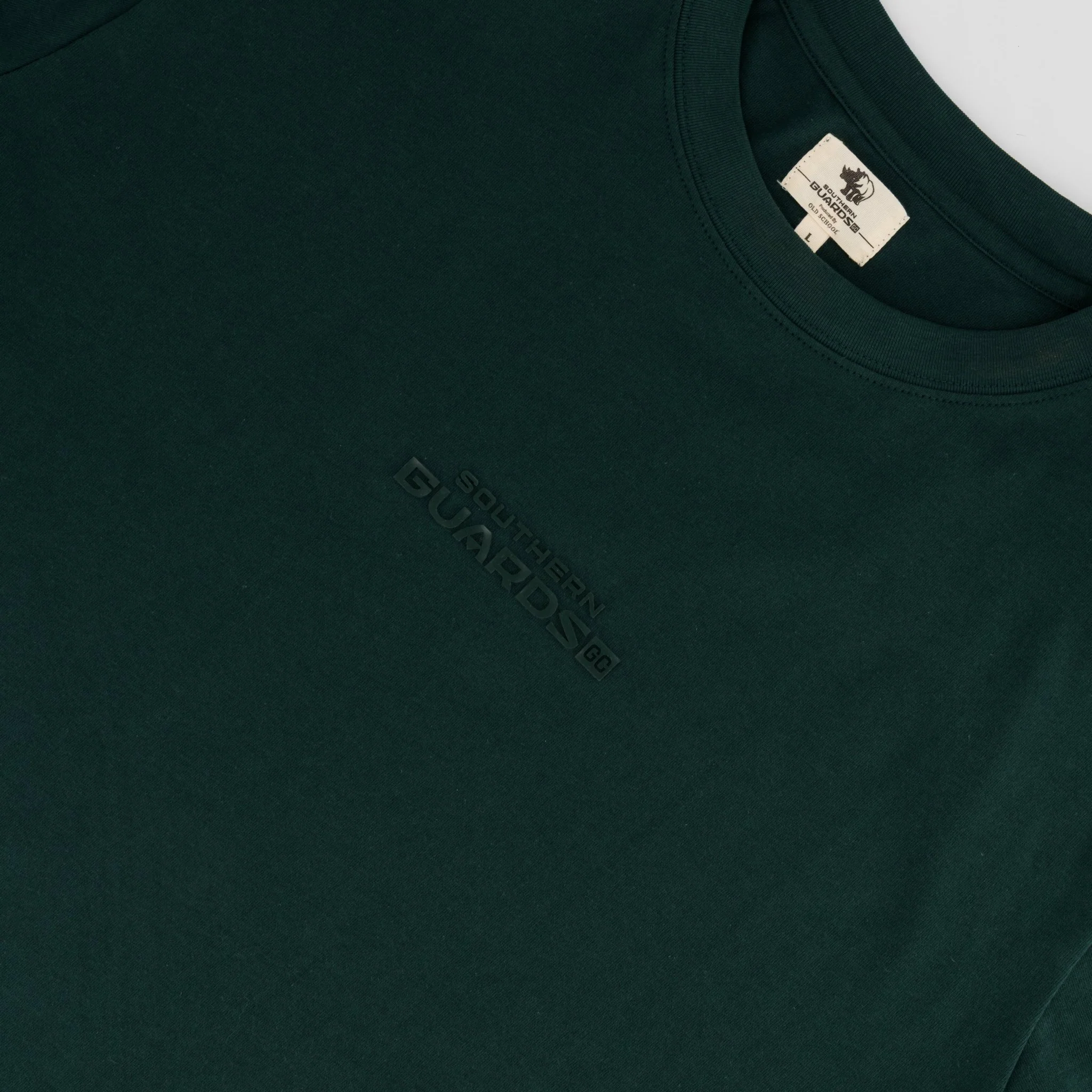 Southern Guards Stacked Logo Regular Crew T-Shirt Plain Green - Image 9