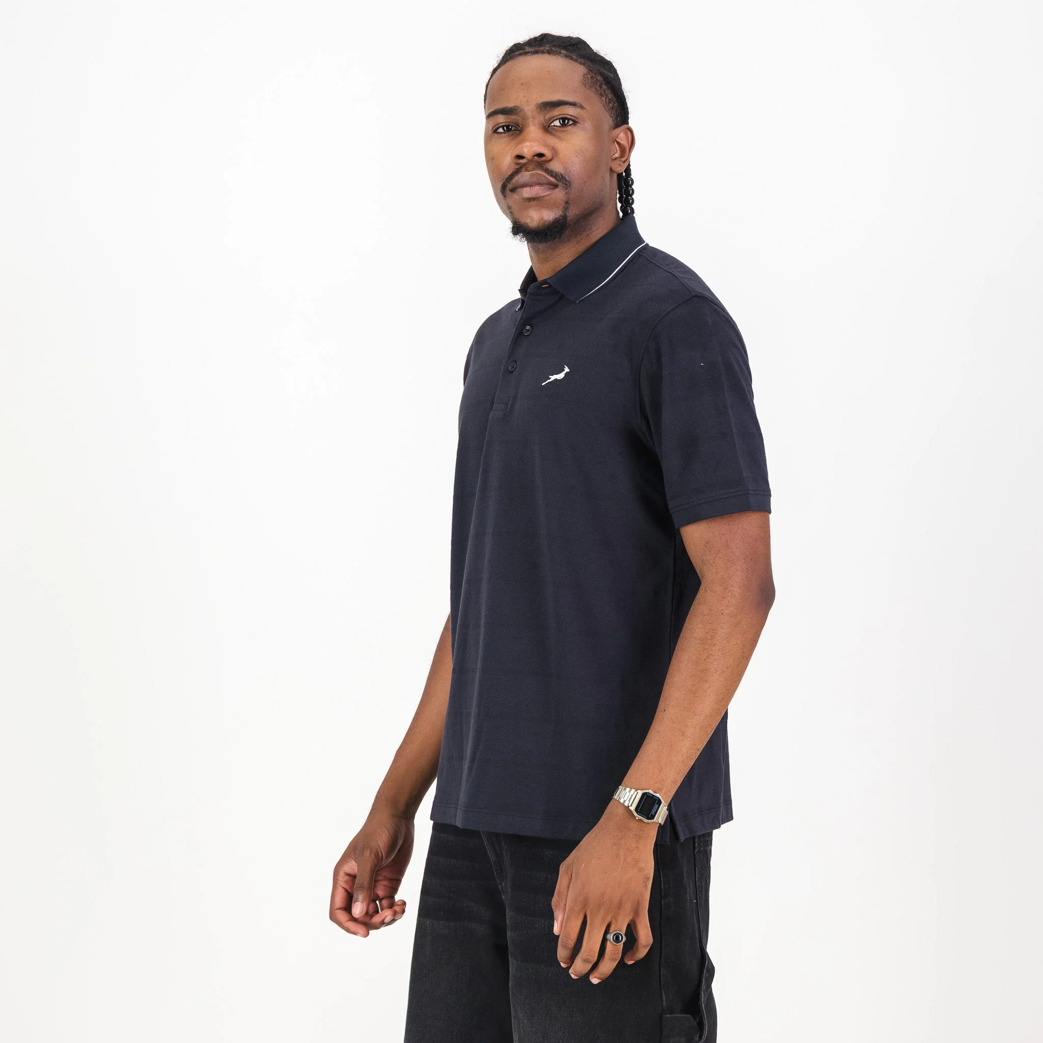 Springboks Golf SS Polo-Charcoal - Image 4