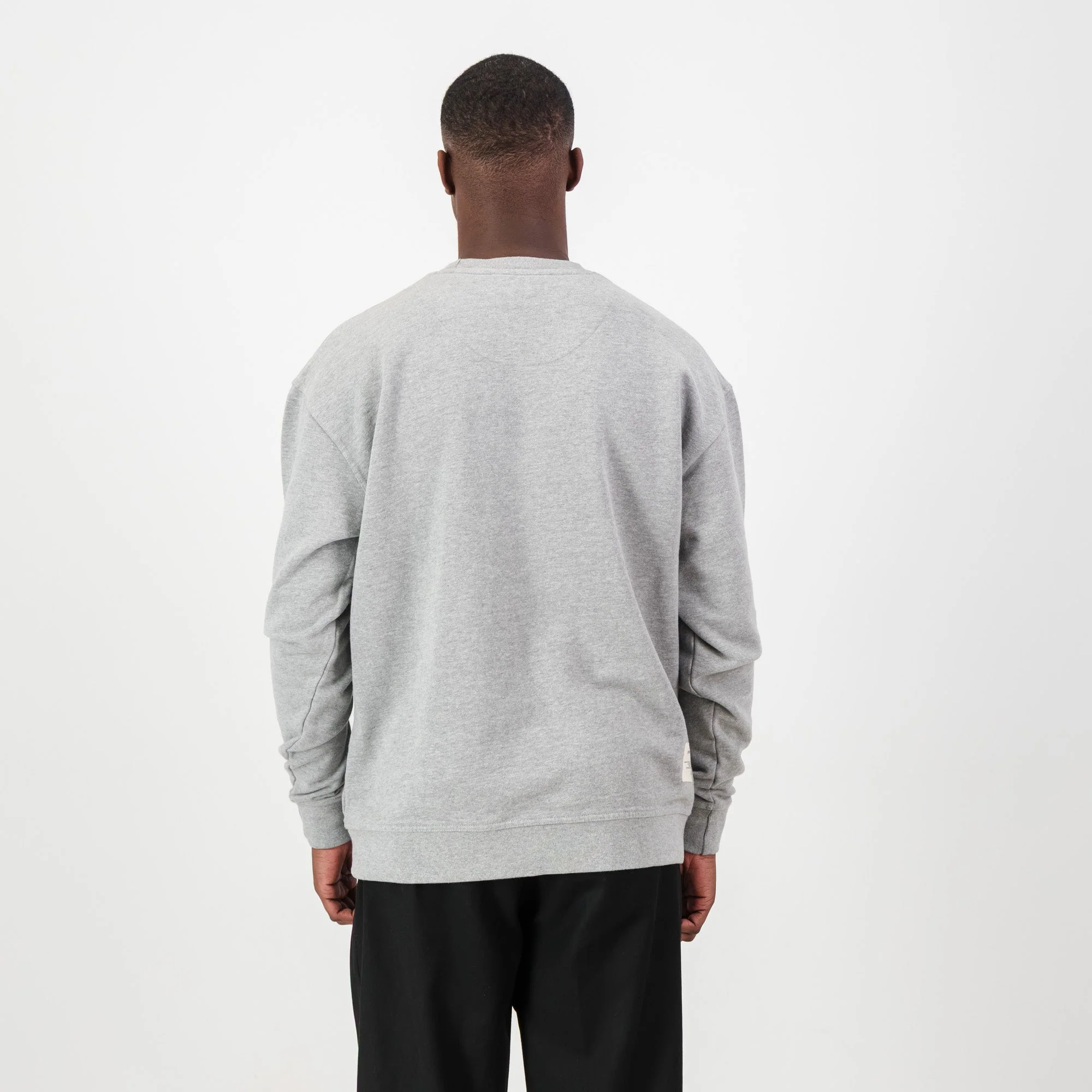 Springboks HS Small logo Crew Sweat - LT Grey Melange - Image 6
