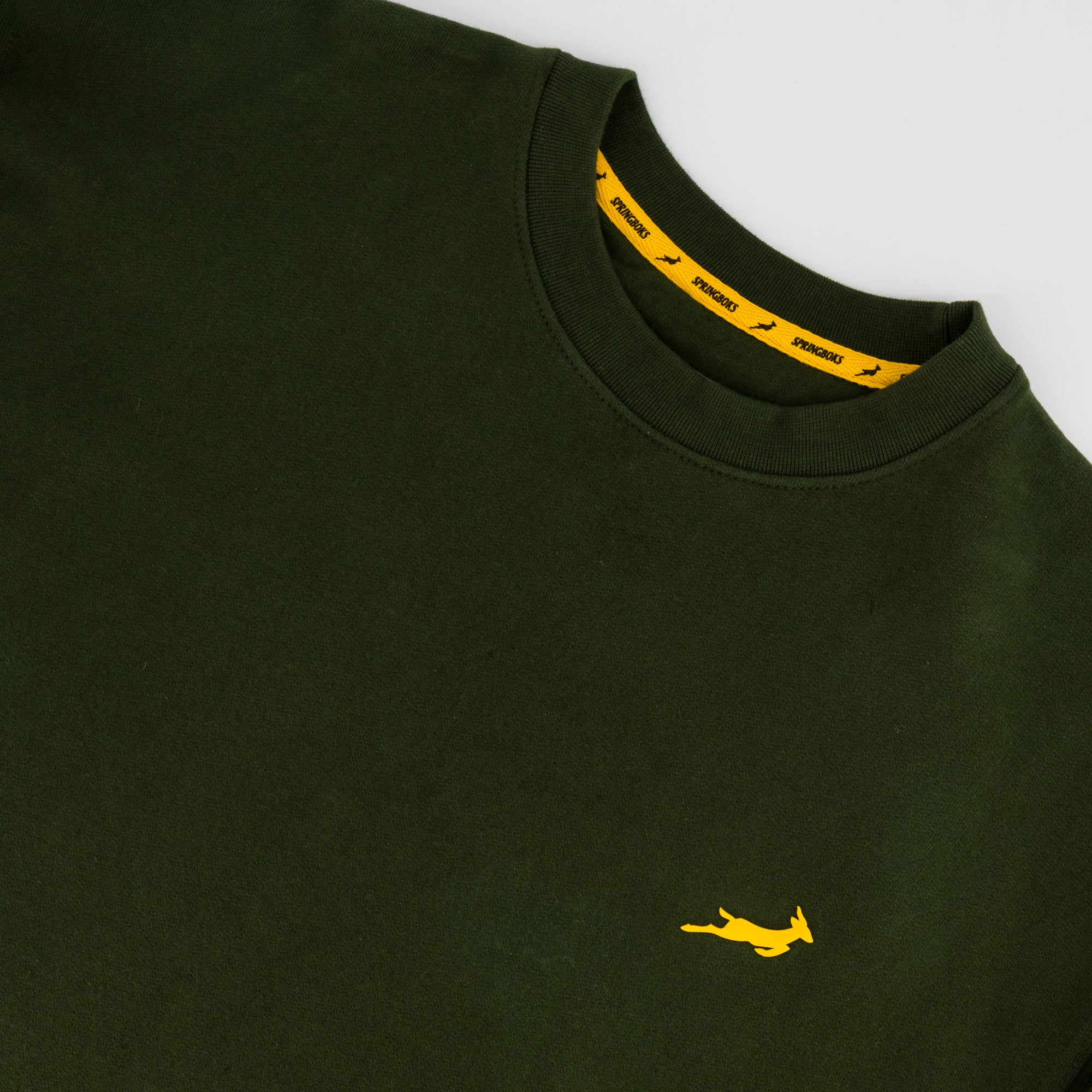 Springboks HS Small logo Crew Sweat - Military Olive - Image 6