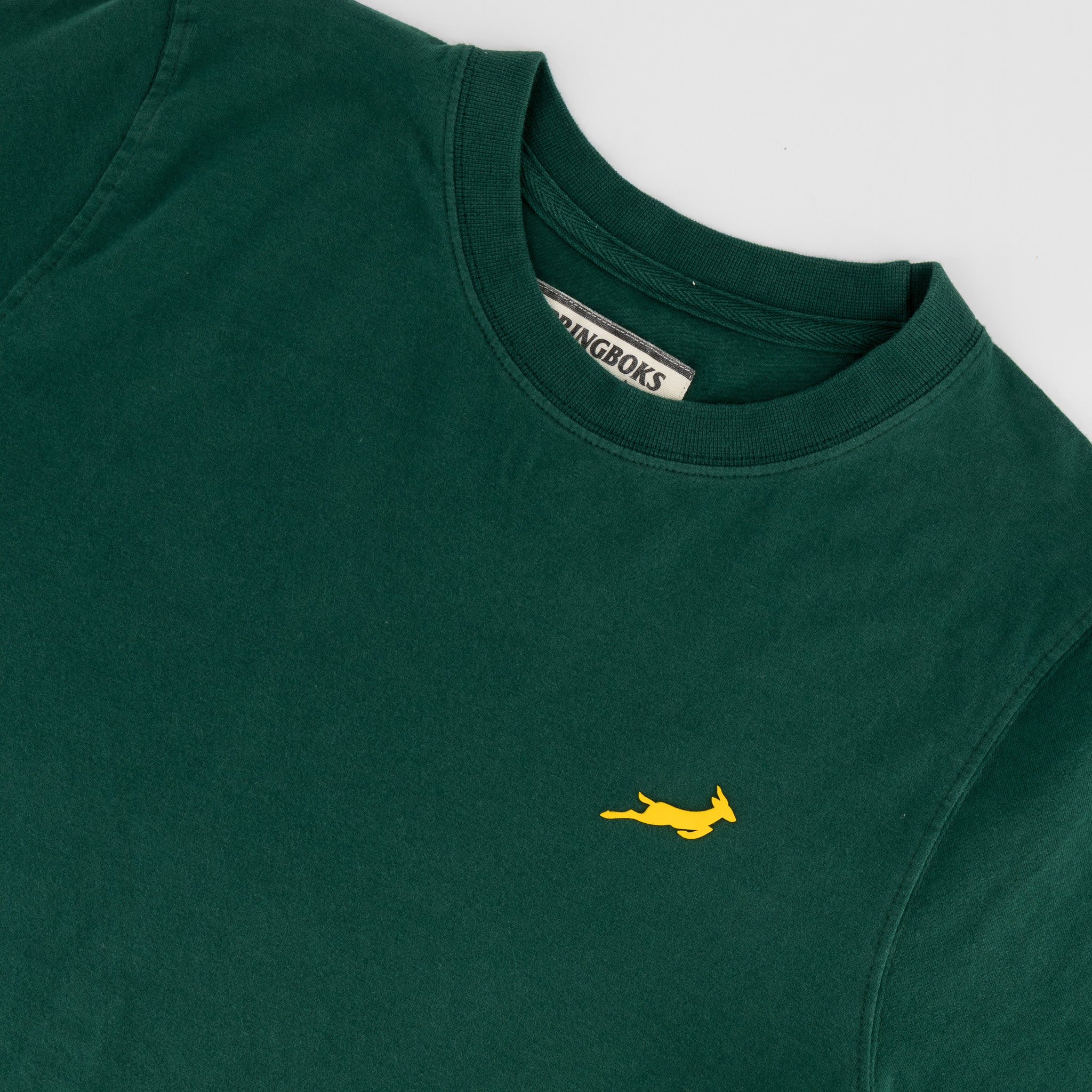Springboks HS Sml Logo L Crew Tee-OS Green - Image 5
