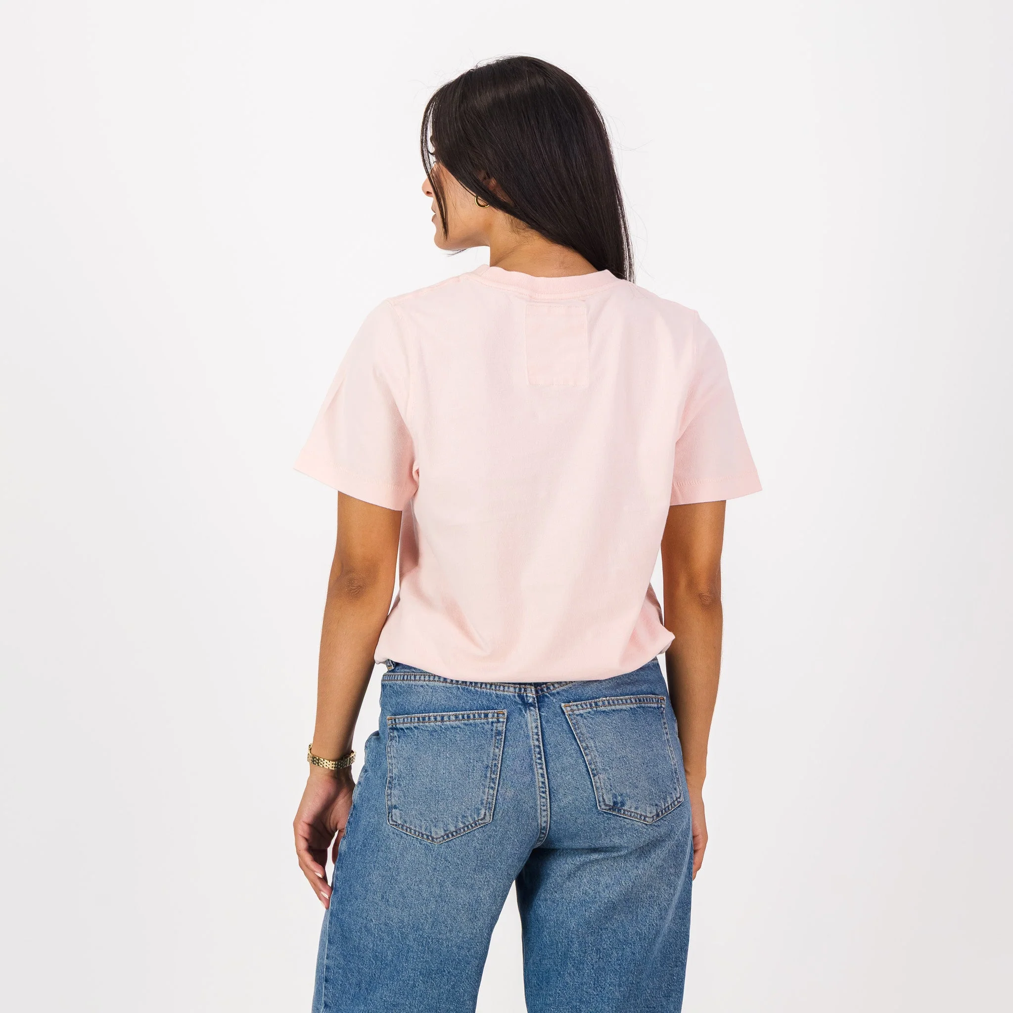 Springboks LC Badge Ladies Crew Tee - Rose Quartz - Image 4