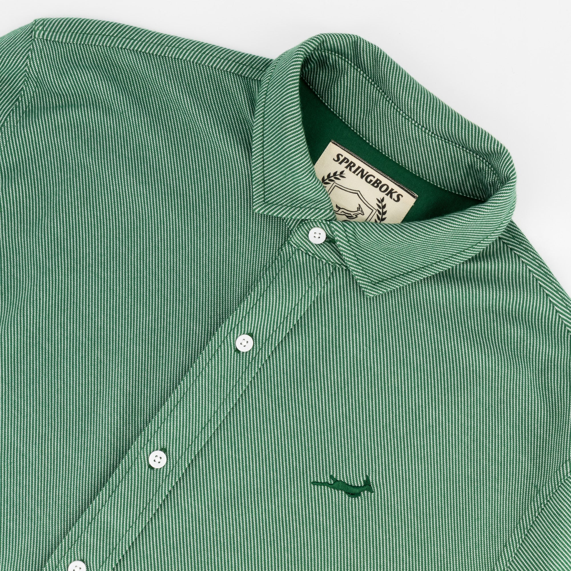 Springboks Jaquard LS Shirt-OS Green - Image 5