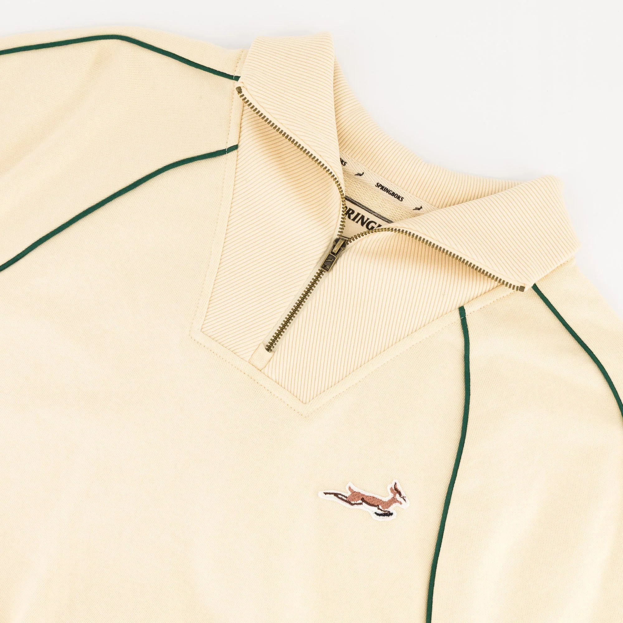 Springboks Ladies Piped Zip Through Sweat-Ivory - Image 7