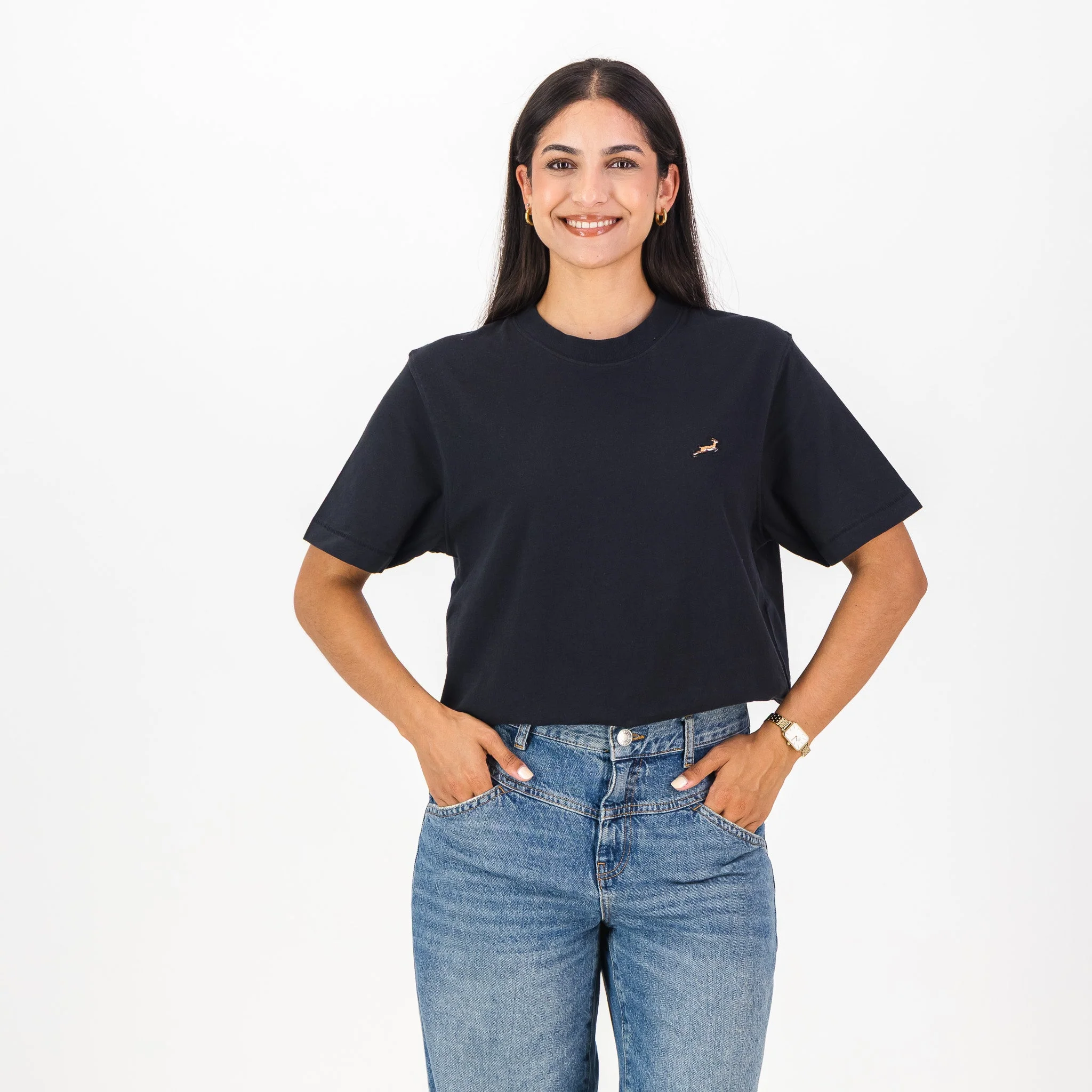 Springboks LC badge Regular Crew Tee - Black - Image 2