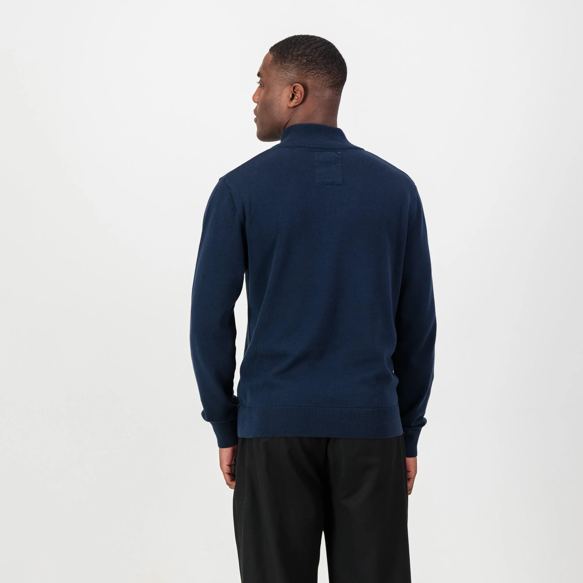 Springboks Quarter Zip Knit-Navy - Image 4