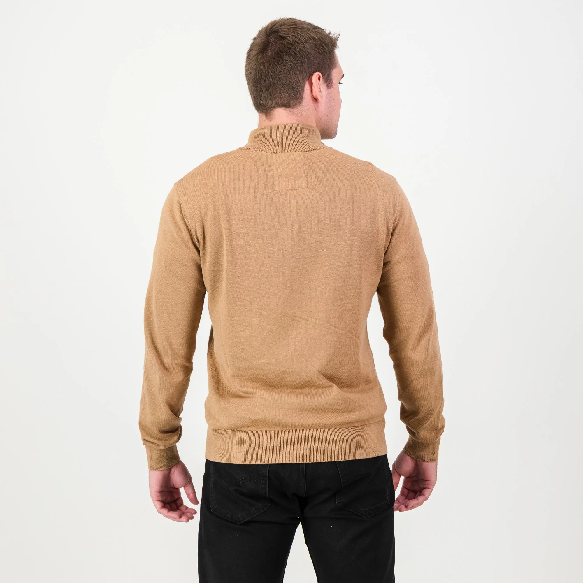 Springboks Quarter Zip Knit-Toffee - Image 5