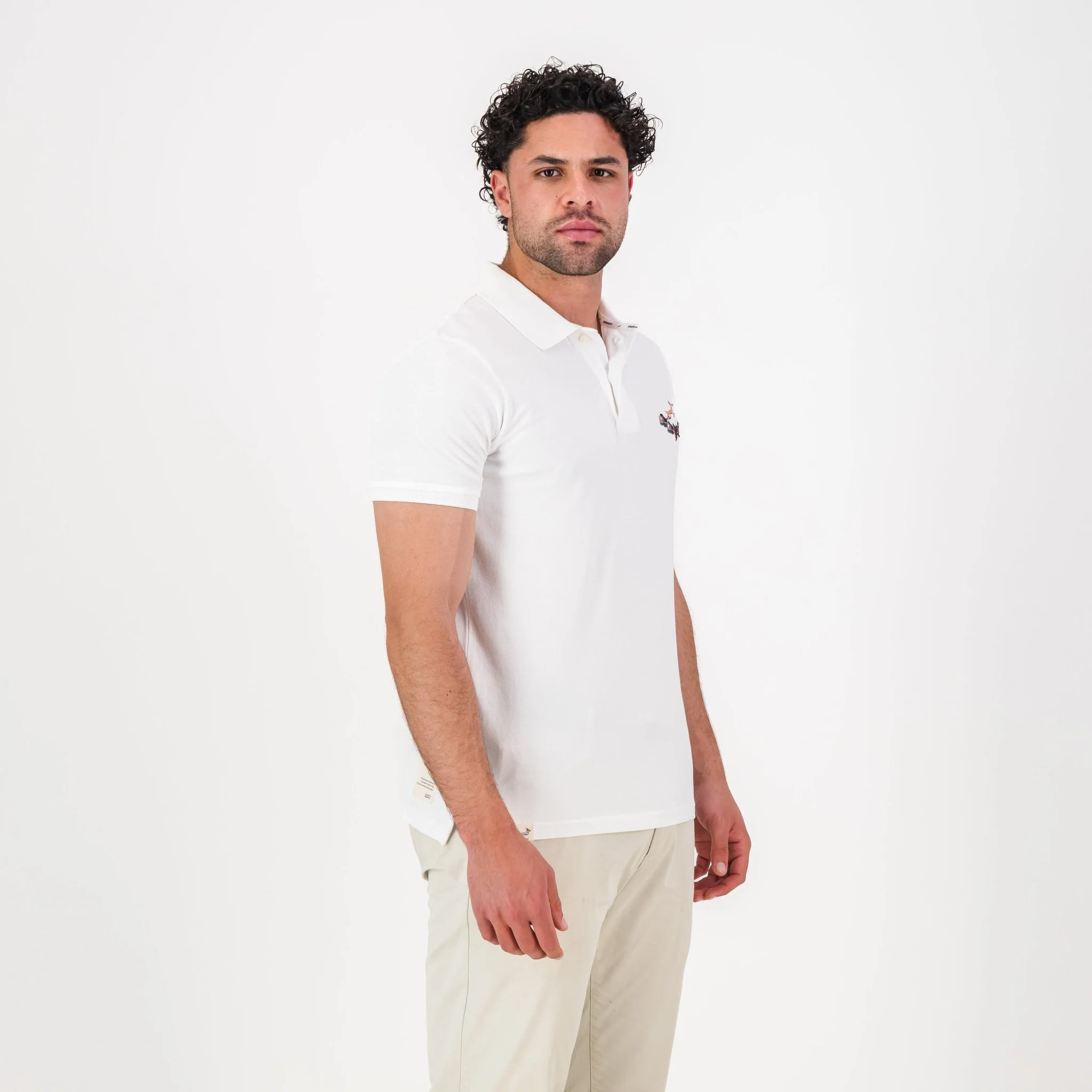 Springboks Vintage SB EMB 2 B SS Polo - White - Image 2