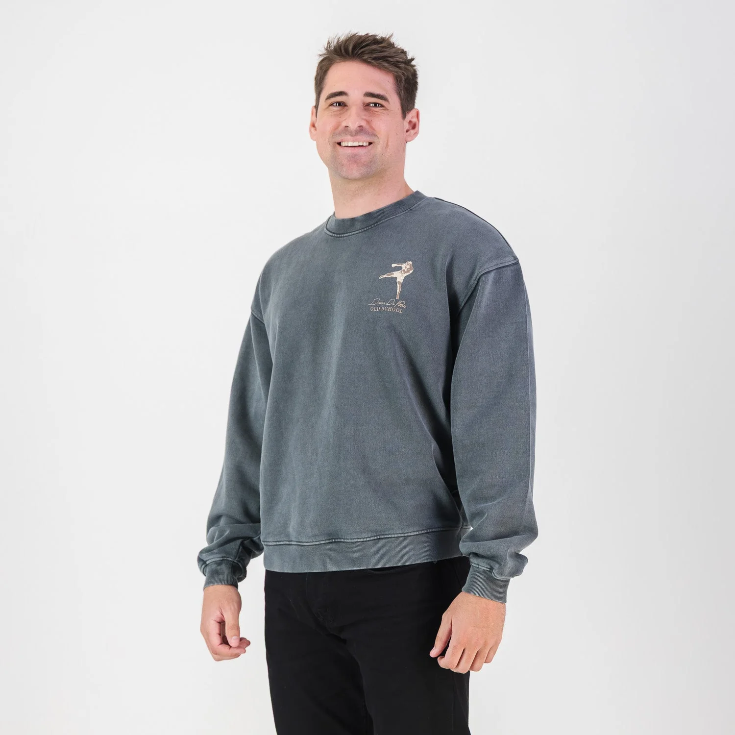 Stillknocks Acid Wash Crew Sweat- Turb Grey - Image 4