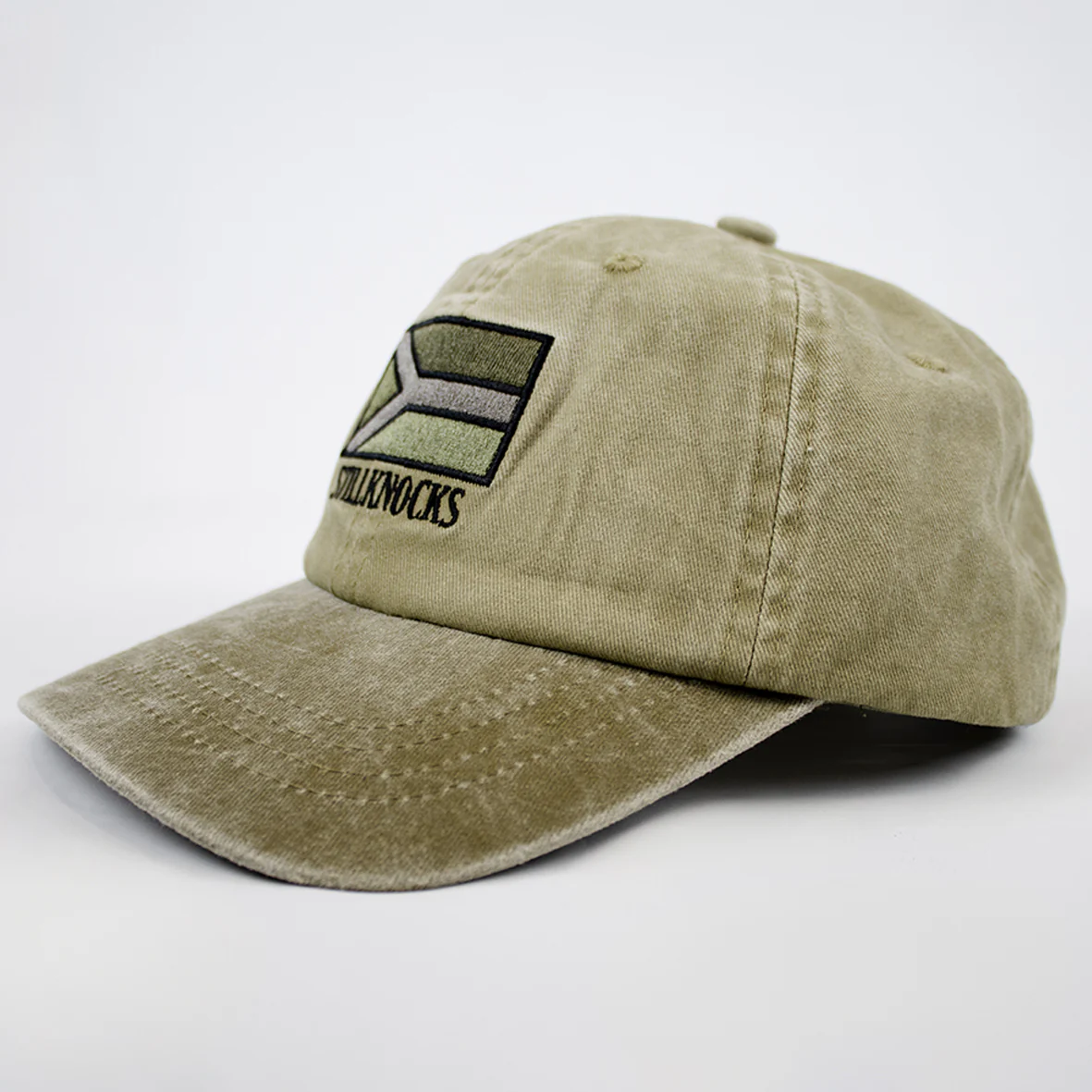 Stillknocks Flag Dad Cap-Military Olive - Image 3